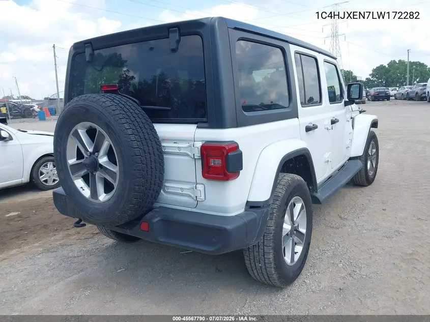 2020 Jeep Wrangler Unlimited Sahara VIN: 1C4HJXEN7LW172282 Lot: 45567790