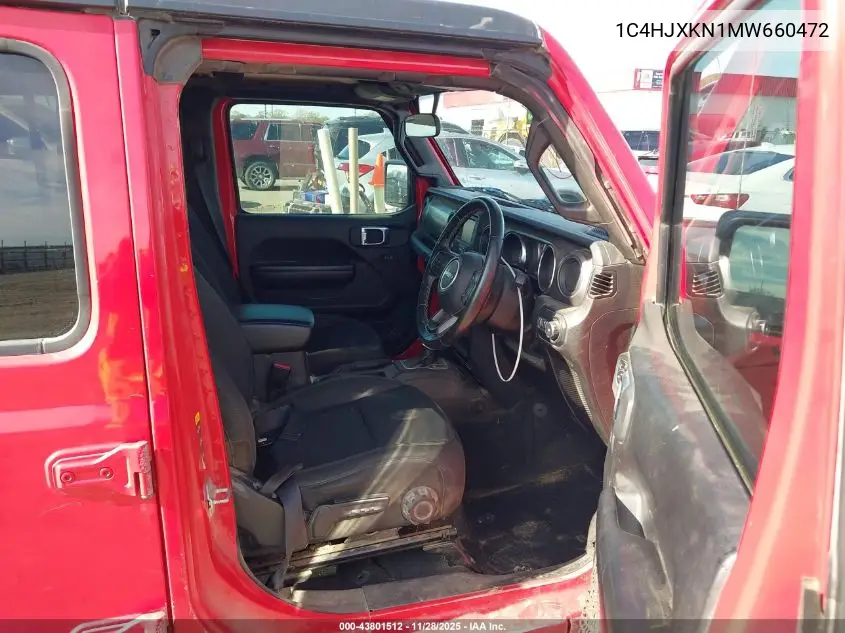 1C4HJXKN1MW660472 2021 Jeep Wrangler Unlimited Sport Rhd 4X4