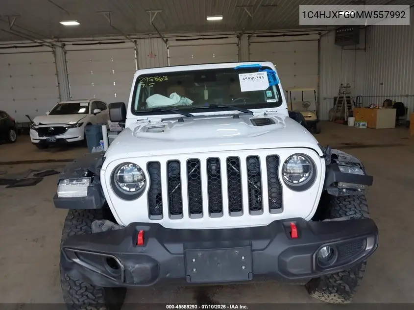 2021 Jeep Wrangler Unlimited Rubicon 4X4 VIN: 1C4HJXFG0MW557992 Lot: 45589293