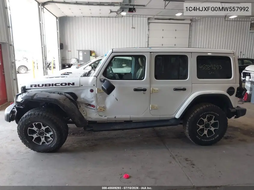 2021 Jeep Wrangler Unlimited Rubicon 4X4 VIN: 1C4HJXFG0MW557992 Lot: 45589293
