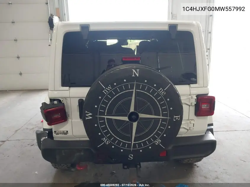2021 Jeep Wrangler Unlimited Rubicon 4X4 VIN: 1C4HJXFG0MW557992 Lot: 45589293