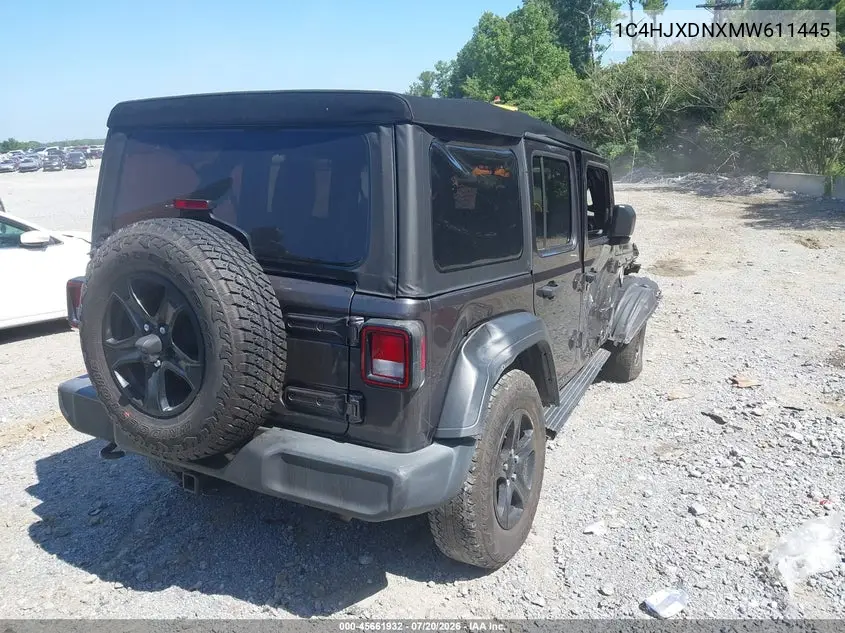 2021 Jeep Wrangler Unlimited Sport S 4X4 VIN: 1C4HJXDNXMW611445 Lot: 45661932