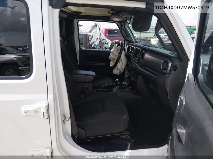 2021 Jeep Wrangler Unlimited Sport S 4X4 VIN: 1C4HJXDG7MW570919 Lot: 45662794
