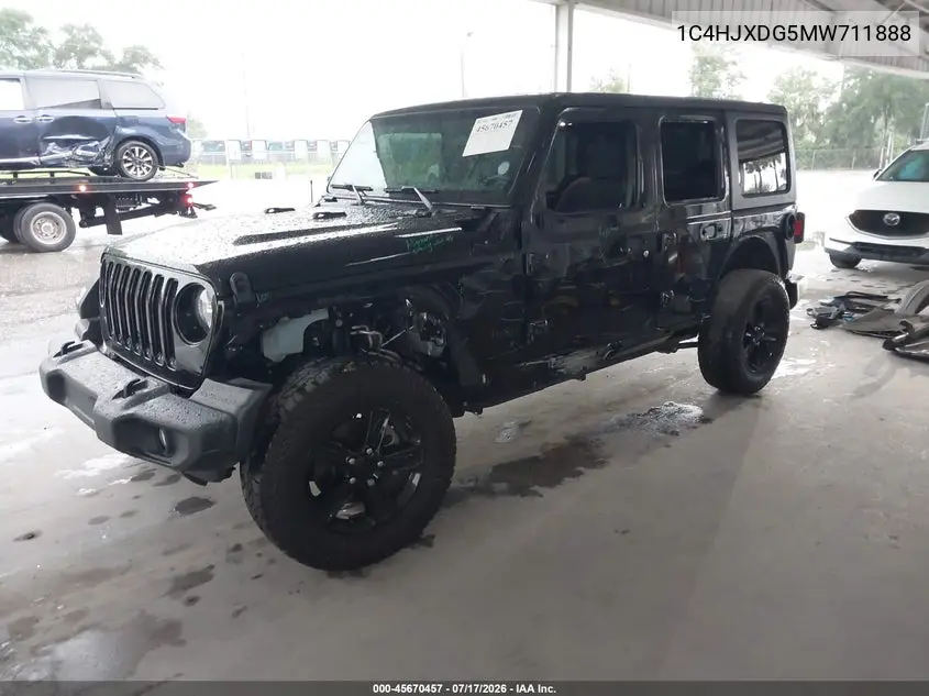 2021 Jeep Wrangler Unlimited Sport Altitude 4X4 VIN: 1C4HJXDG5MW711888 Lot: 45670457