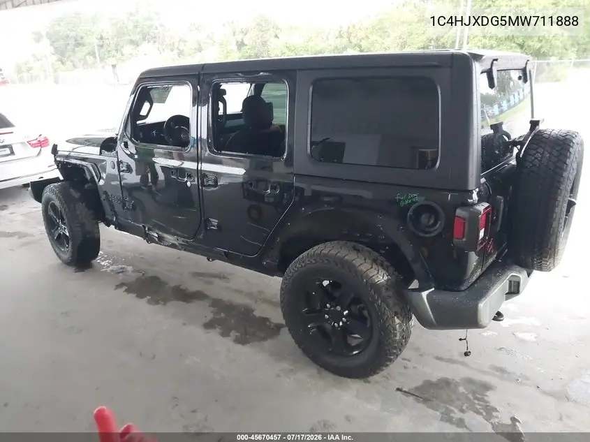 2021 Jeep Wrangler Unlimited Sport Altitude 4X4 VIN: 1C4HJXDG5MW711888 Lot: 45670457