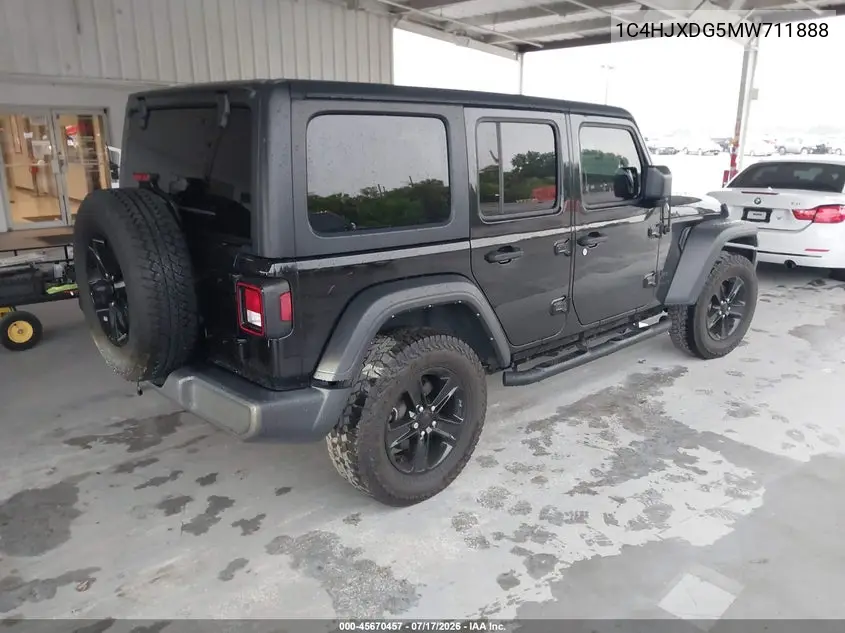 2021 Jeep Wrangler Unlimited Sport Altitude 4X4 VIN: 1C4HJXDG5MW711888 Lot: 45670457