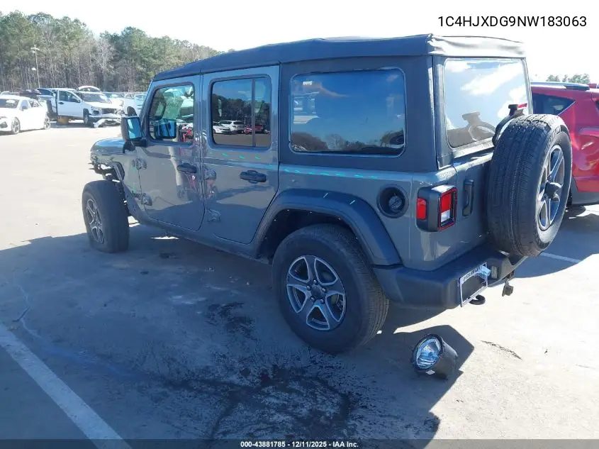 1C4HJXDG9NW183063 2022 Jeep Wrangler Unlimited Sport S 4X4