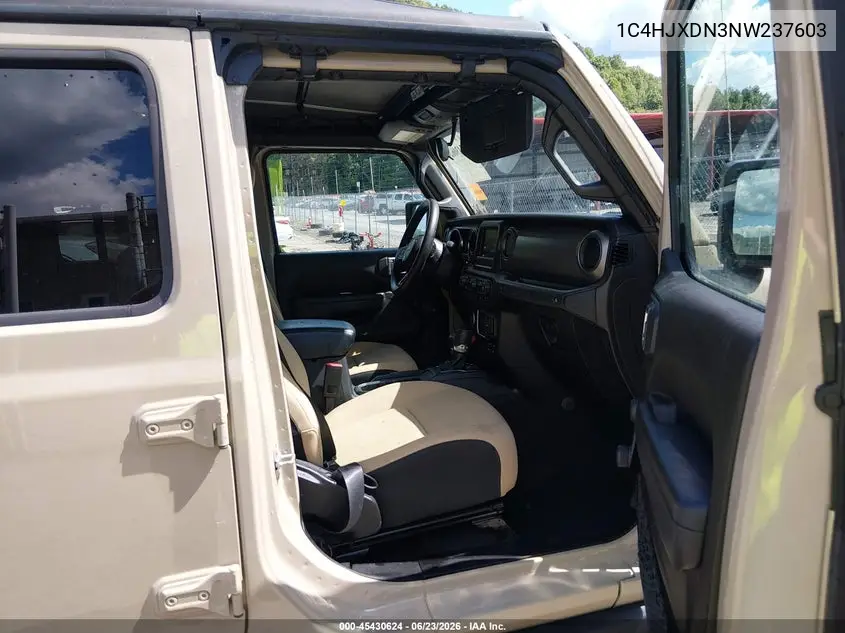 2022 Jeep Wrangler Unlimited Willys Sport 4X4 VIN: 1C4HJXDN3NW237603 Lot: 45430624