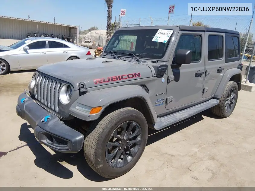 2022 Jeep Wrangler 4Xe Unlimited Sahara 4X4 VIN: 1C4JJXP60NW228363 Lot: 45568343
