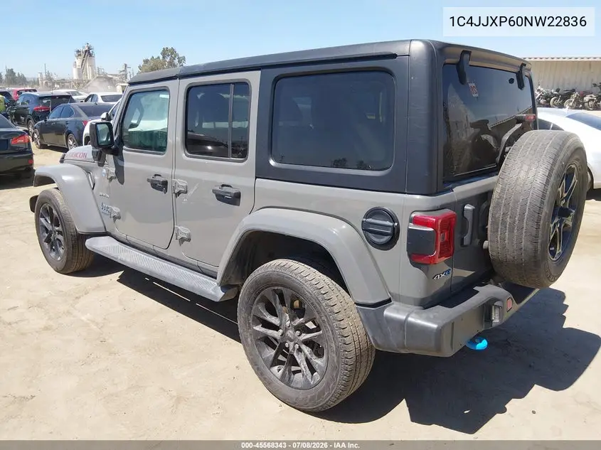 2022 Jeep Wrangler 4Xe Unlimited Sahara 4X4 VIN: 1C4JJXP60NW228363 Lot: 45568343