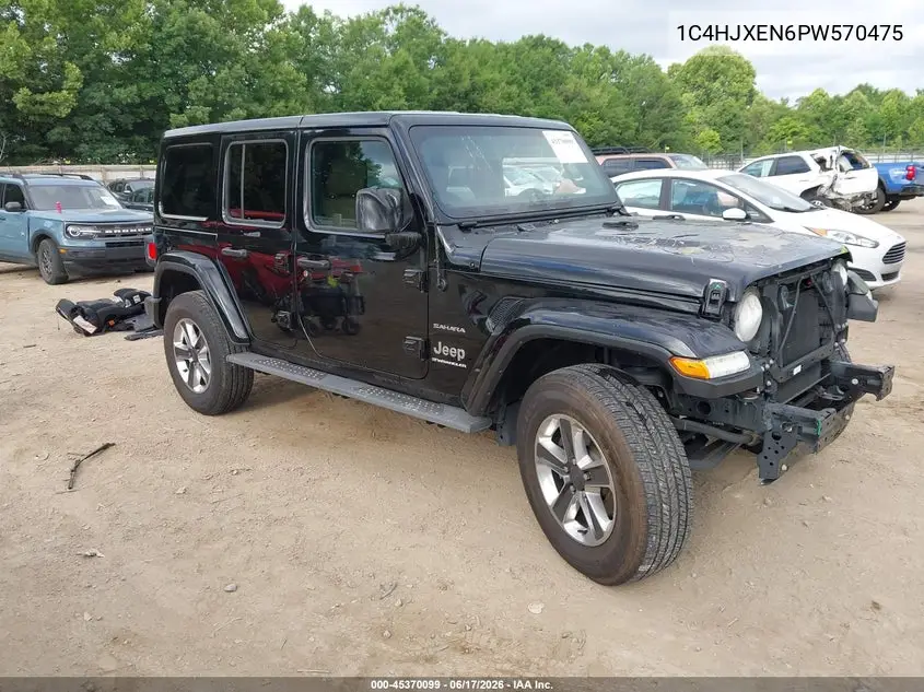 2023 Jeep Wrangler 4-Door Sahara 4X4 VIN: 1C4HJXEN6PW570475 Lot: 45370099