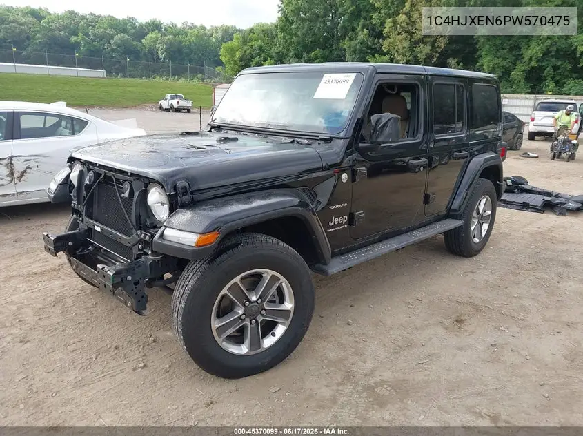 2023 Jeep Wrangler 4-Door Sahara 4X4 VIN: 1C4HJXEN6PW570475 Lot: 45370099