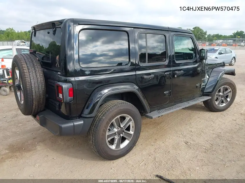 2023 Jeep Wrangler 4-Door Sahara 4X4 VIN: 1C4HJXEN6PW570475 Lot: 45370099