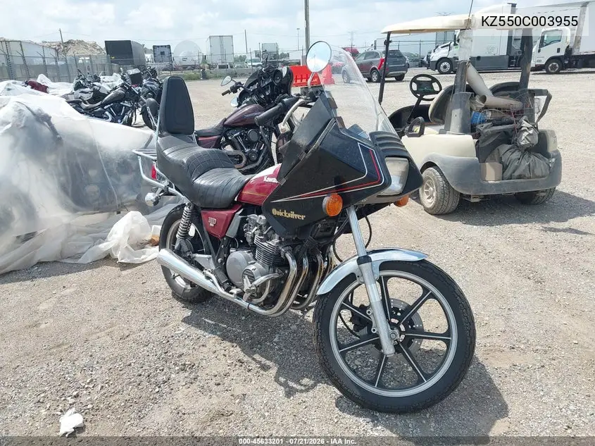 1980 Kawasaki Kz550 VIN: KZ550C003955 Lot: 45633201