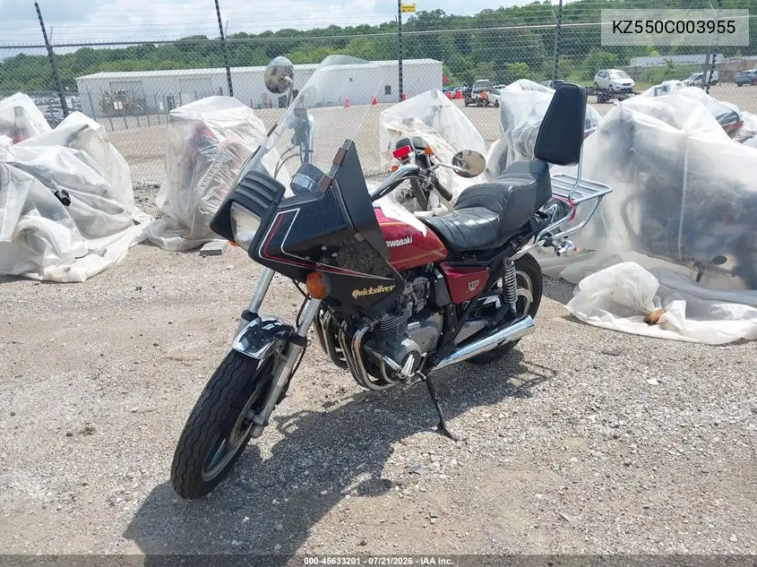 1980 Kawasaki Kz550 VIN: KZ550C003955 Lot: 45633201