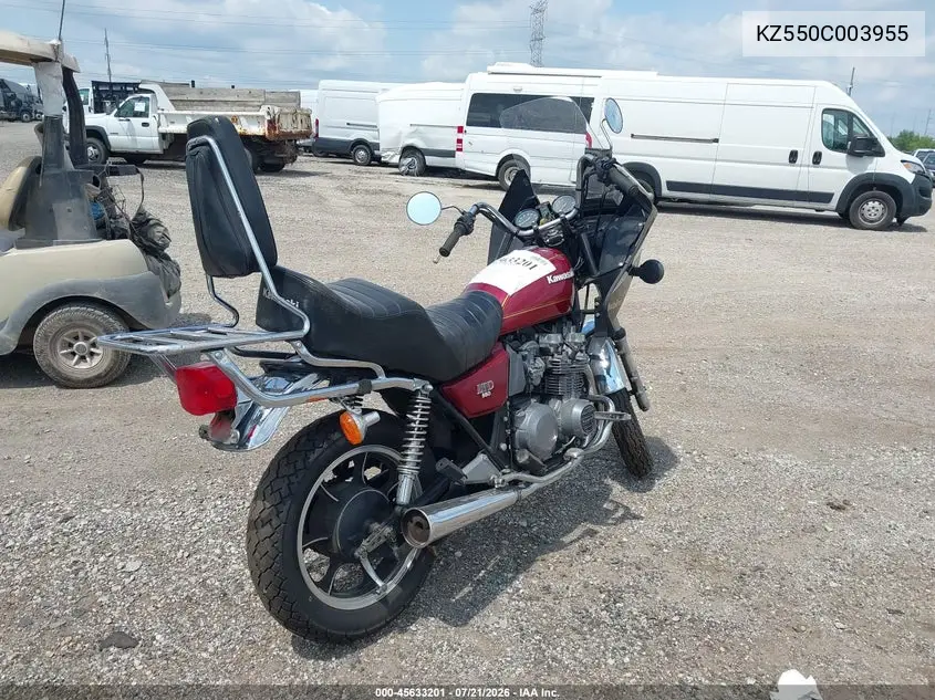 1980 Kawasaki Kz550 VIN: KZ550C003955 Lot: 45633201