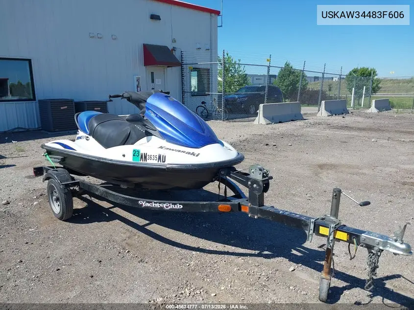 2006 Kawasaki Stx-12F VIN: USKAW34483F606 Lot: 45624777