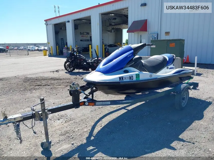 2006 Kawasaki Stx-12F VIN: USKAW34483F606 Lot: 45624777