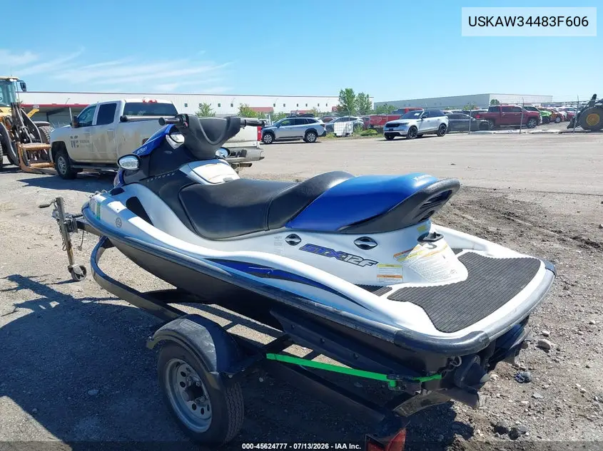 2006 Kawasaki Stx-12F VIN: USKAW34483F606 Lot: 45624777