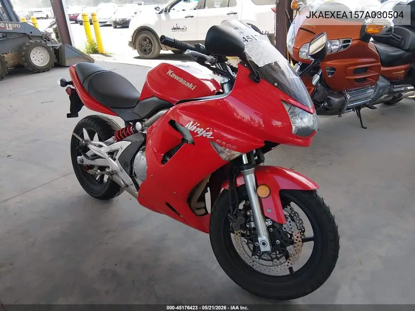 2007 Kawasaki Ex650 A VIN: JKAEXEA157A030504 Lot: 45176423