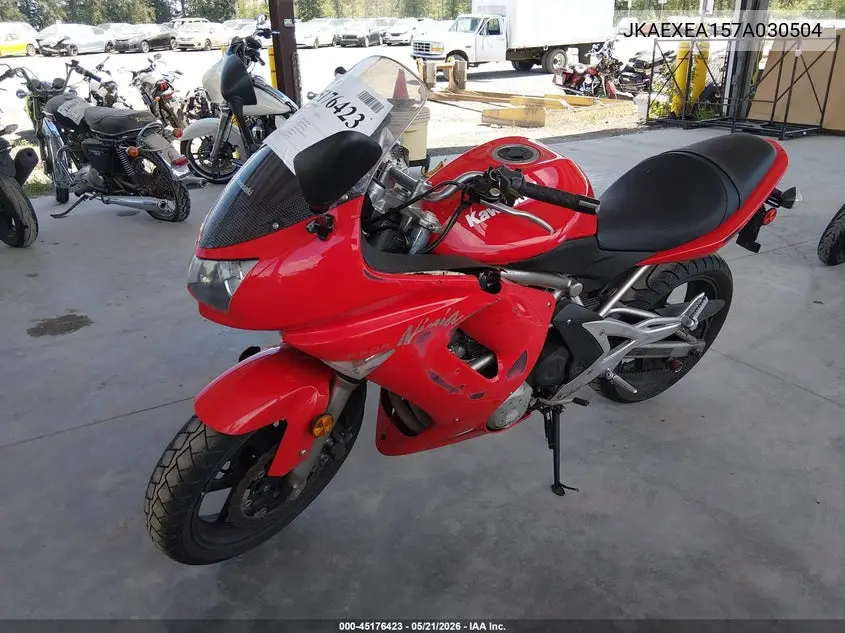 2007 Kawasaki Ex650 A VIN: JKAEXEA157A030504 Lot: 45176423