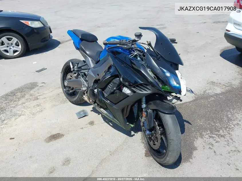 2012 Kawasaki Zx1000 G VIN: JKAZXCG19CA017908 Lot: 45221010