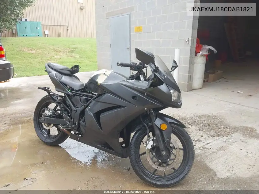2012 Kawasaki Ex250 J VIN: JKAEXMJ18CDAB1821 Lot: 45436017