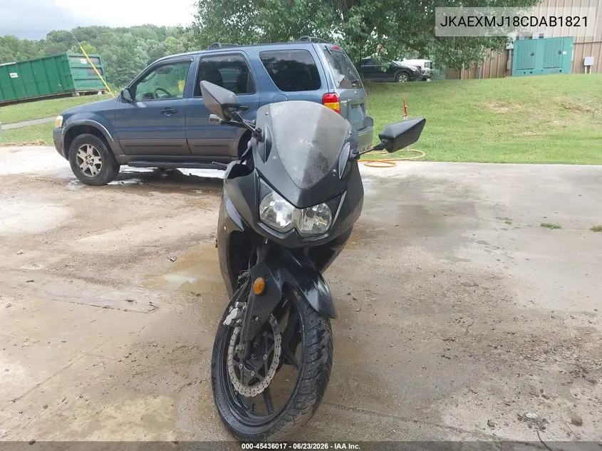 2012 Kawasaki Ex250 J VIN: JKAEXMJ18CDAB1821 Lot: 45436017