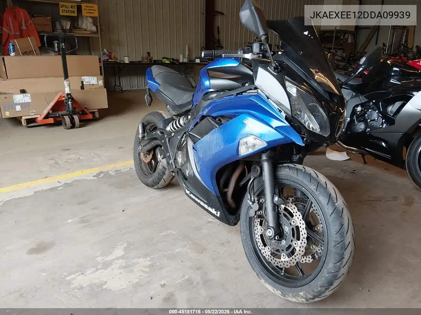 2013 Kawasaki Ex650 E VIN: JKAEXEE12DDA09939 Lot: 45181716