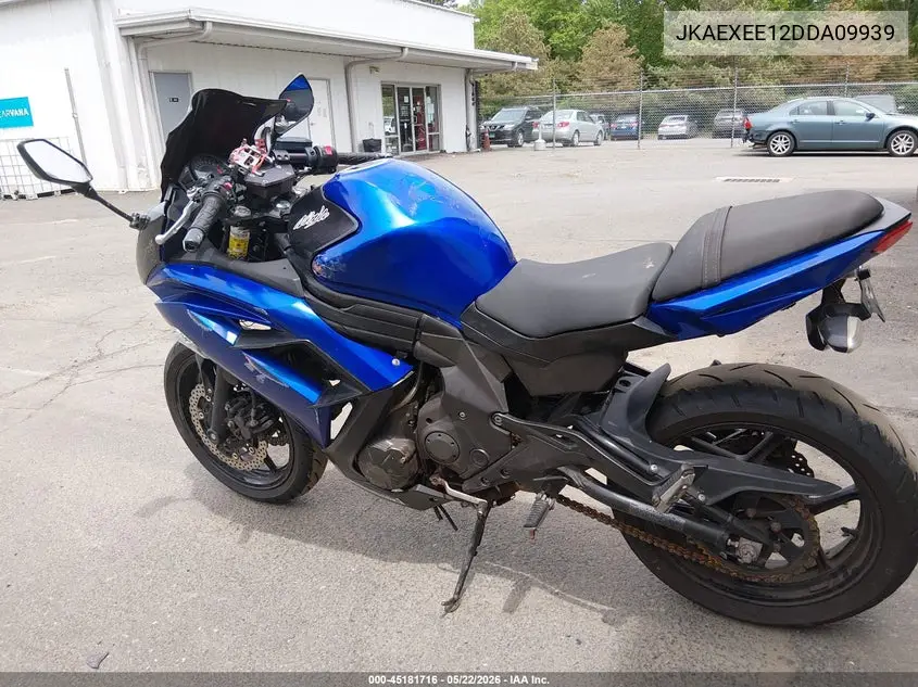 2013 Kawasaki Ex650 E VIN: JKAEXEE12DDA09939 Lot: 45181716