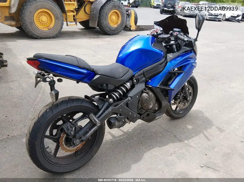 2013 Kawasaki Ex650 E VIN: JKAEXEE12DDA09939 Lot: 45181716