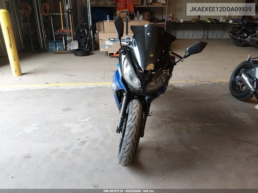 2013 Kawasaki Ex650 E VIN: JKAEXEE12DDA09939 Lot: 45181716