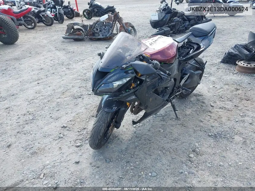 2013 Kawasaki Zx636 E VIN: JKBZXJE13DA000624 Lot: 45364591