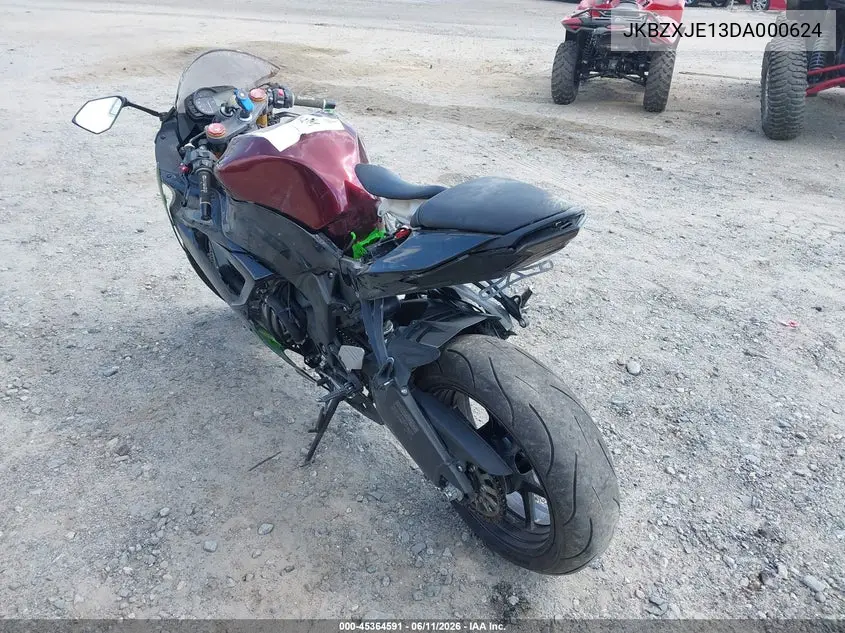 2013 Kawasaki Zx636 E VIN: JKBZXJE13DA000624 Lot: 45364591