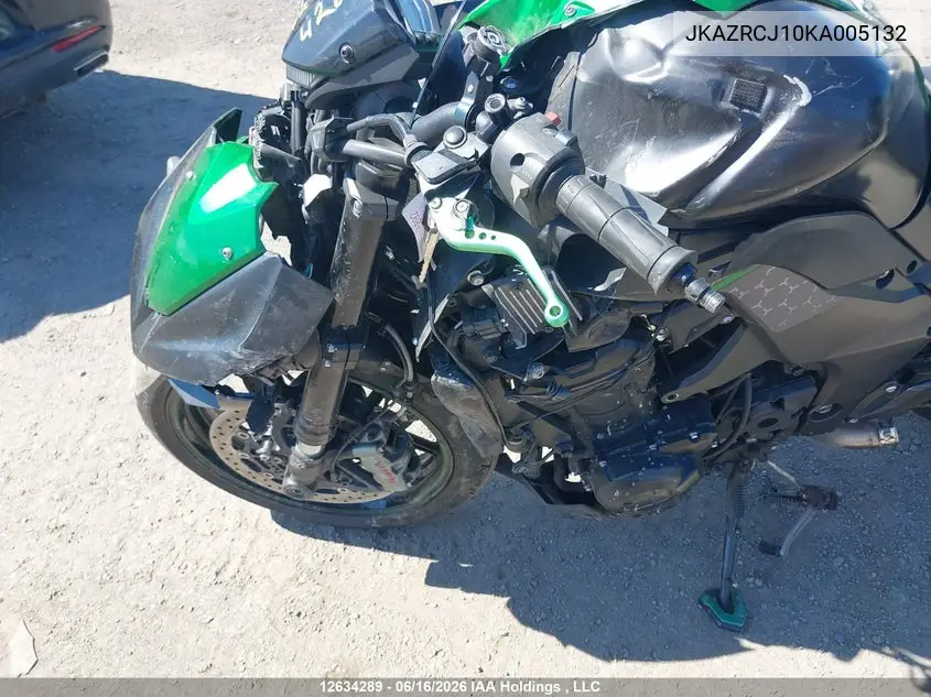 2019 Kawasaki Zr1000 J VIN: JKAZRCJ10KA005132 Lot: 12634289
