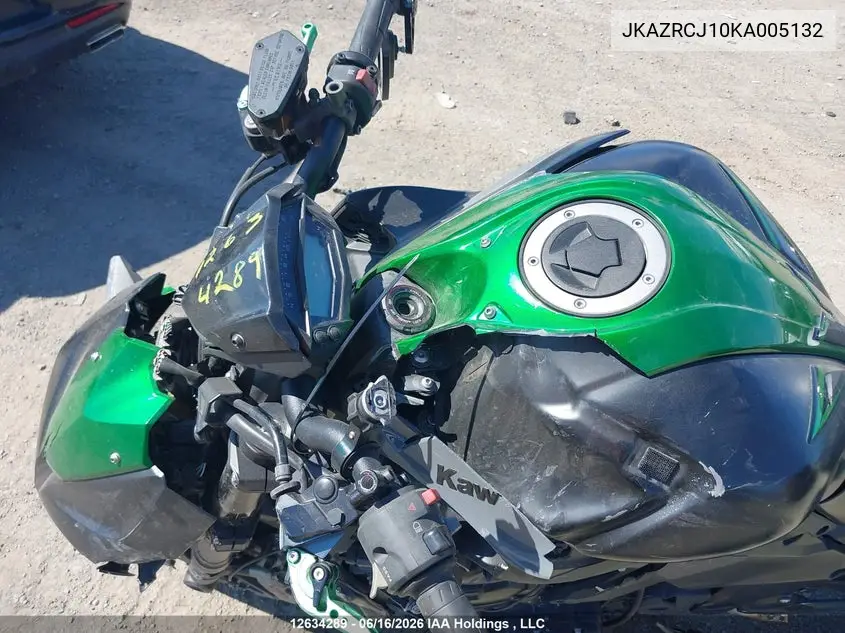 2019 Kawasaki Zr1000 J VIN: JKAZRCJ10KA005132 Lot: 12634289