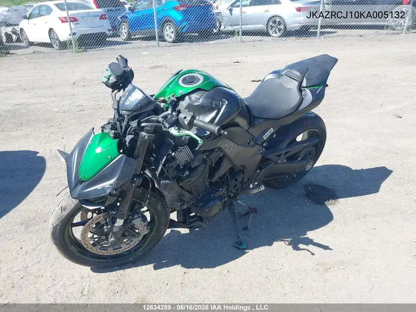 2019 Kawasaki Zr1000 J VIN: JKAZRCJ10KA005132 Lot: 12634289