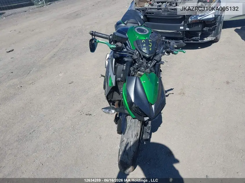 2019 Kawasaki Zr1000 J VIN: JKAZRCJ10KA005132 Lot: 12634289