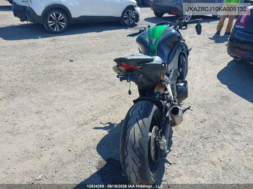2019 Kawasaki Zr1000 J VIN: JKAZRCJ10KA005132 Lot: 12634289