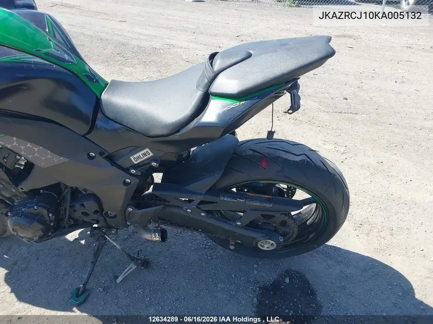 2019 Kawasaki Zr1000 J VIN: JKAZRCJ10KA005132 Lot: 12634289