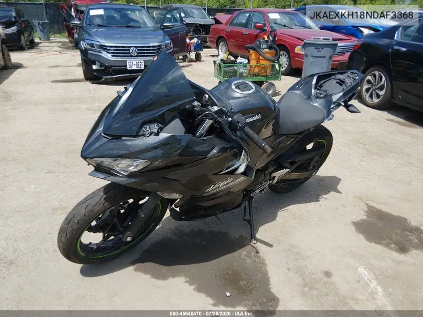 2022 Kawasaki Ex400 VIN: JKAEXKH18NDAF3368 Lot: 45640470