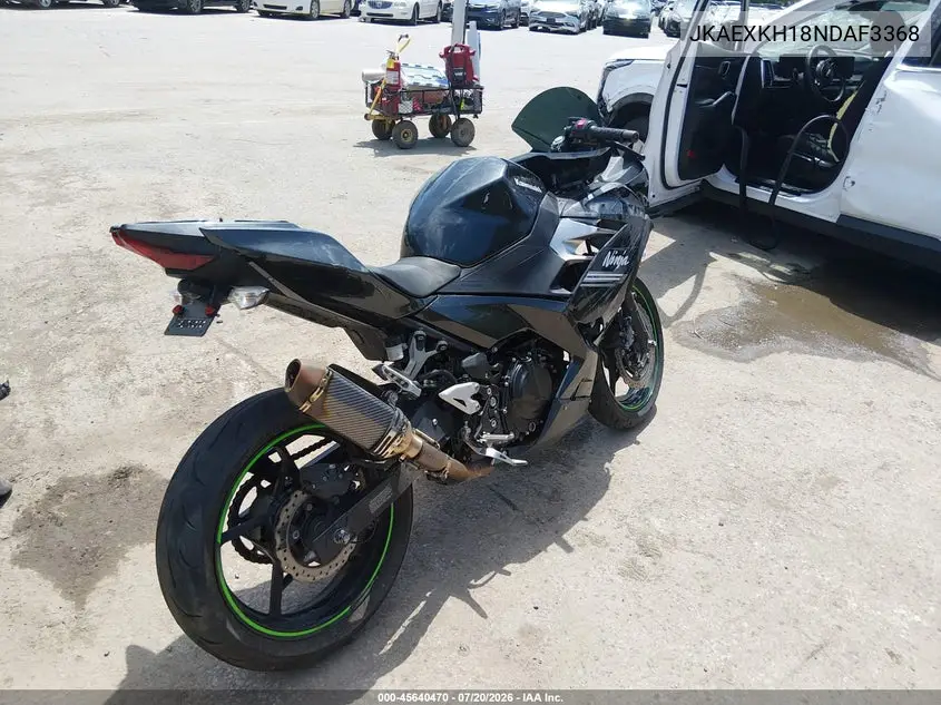 2022 Kawasaki Ex400 VIN: JKAEXKH18NDAF3368 Lot: 45640470