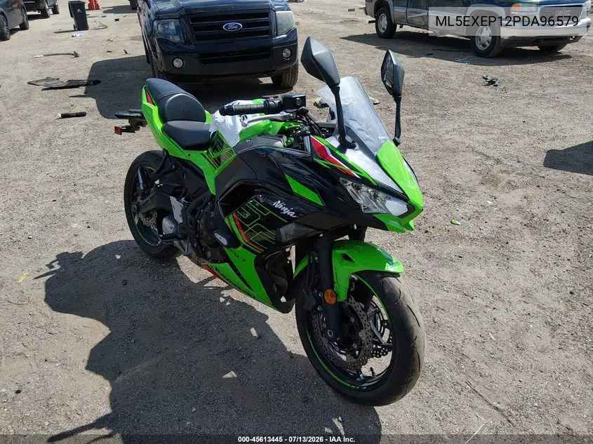 2023 Kawasaki Ex650 P VIN: ML5EXEP12PDA96579 Lot: 45613445