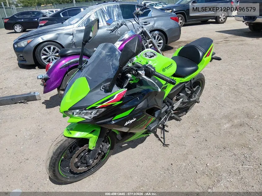 2023 Kawasaki Ex650 P VIN: ML5EXEP12PDA96579 Lot: 45613445
