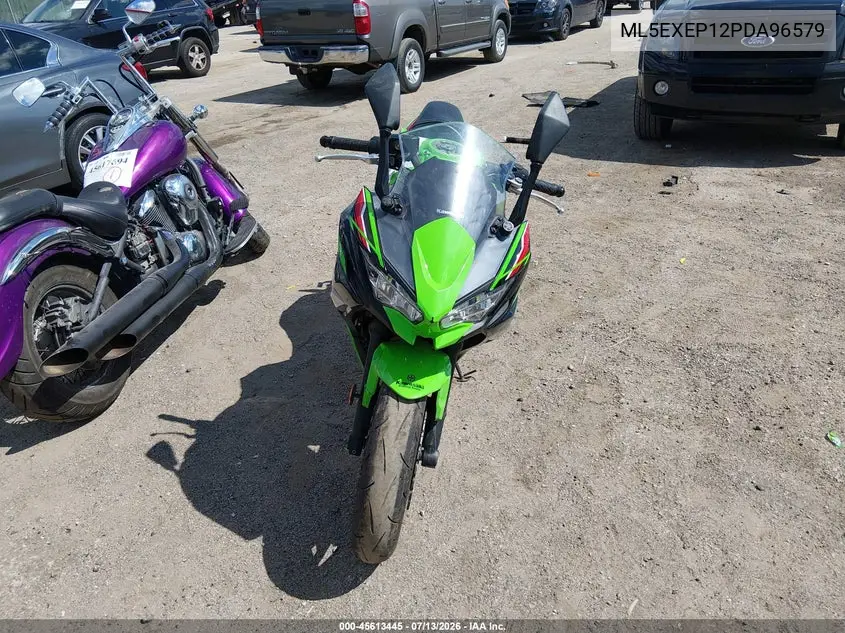 2023 Kawasaki Ex650 P VIN: ML5EXEP12PDA96579 Lot: 45613445