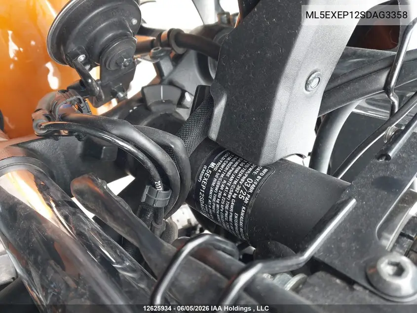 2025 Kawasaki Ex650 P VIN: ML5EXEP12SDAG3358 Lot: 12625934