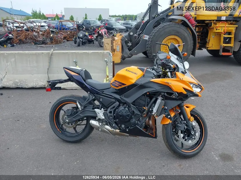 2025 Kawasaki Ex650 P VIN: ML5EXEP12SDAG3358 Lot: 12625934