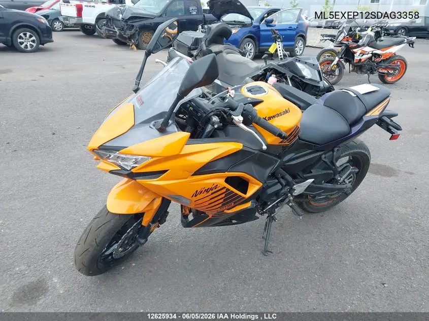 2025 Kawasaki Ex650 P VIN: ML5EXEP12SDAG3358 Lot: 12625934
