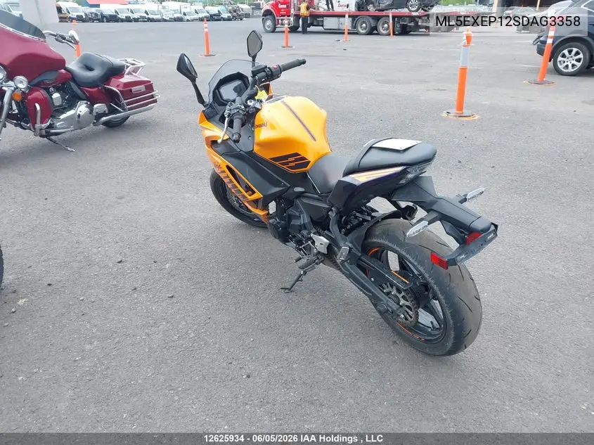 2025 Kawasaki Ex650 P VIN: ML5EXEP12SDAG3358 Lot: 12625934
