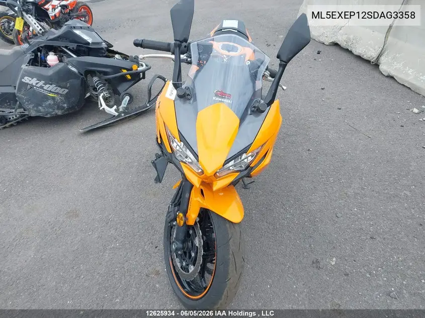 2025 Kawasaki Ex650 P VIN: ML5EXEP12SDAG3358 Lot: 12625934